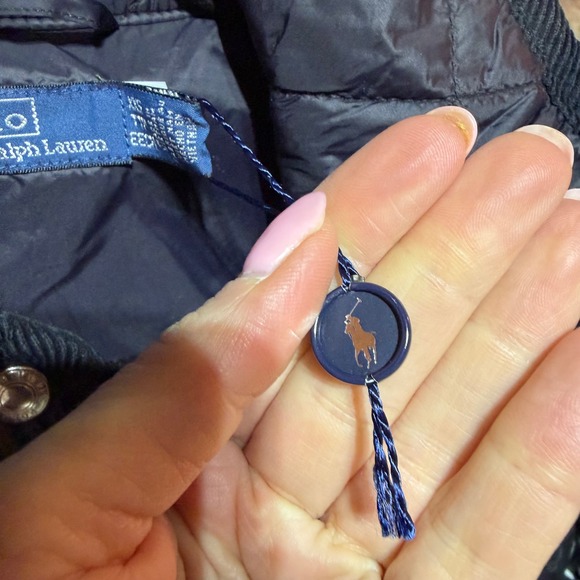 Polo Ralph Lauren Quilted Vest Women XXS Navy Blue Snap Front Preppy Equestrian - Picture 3 of 11